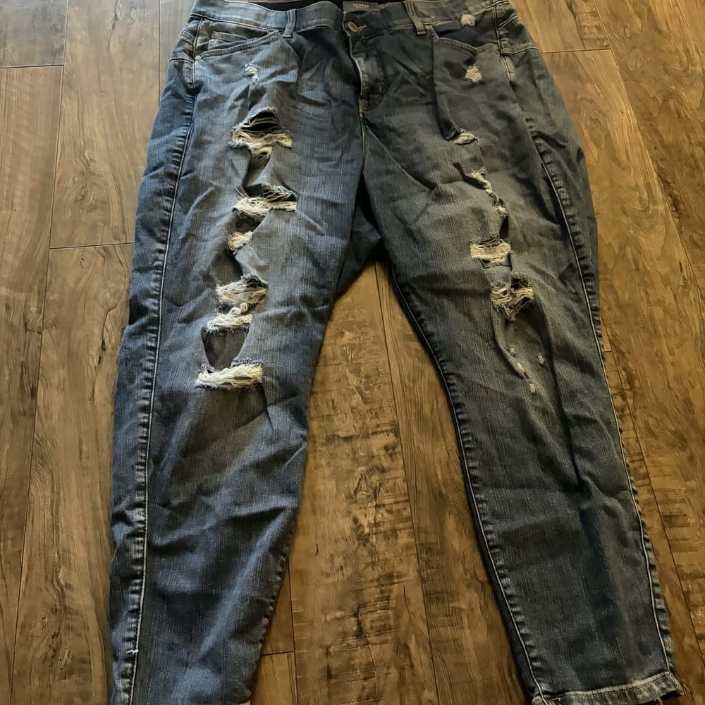Torrid Women's Distressed Blue Jeans - Picture 1 of 6